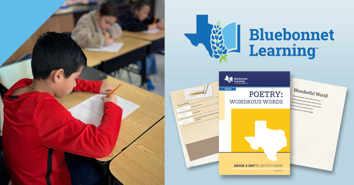 hero-img-bluebonnet-learning.jpg Bluebonnet Learning featured image showing young student at work and screenshots of learning materials.